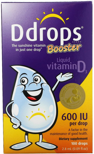 디드롭 Ddrops 부스터 액상 비타민D3 600IU 2.8ml(0.09fl oz), 1개, 기본