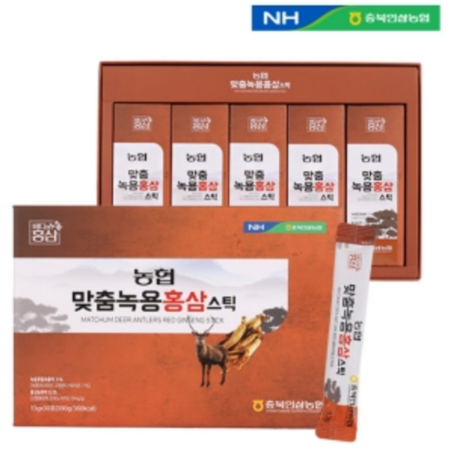 농협 맞춤 녹용 홍삼스틱, 30개, 390g