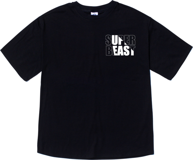 슈퍼비스트 기능성오버핏반팔 사계절화이트블랙 SUPERBEAST OVERFIT SHORT SLEEVE