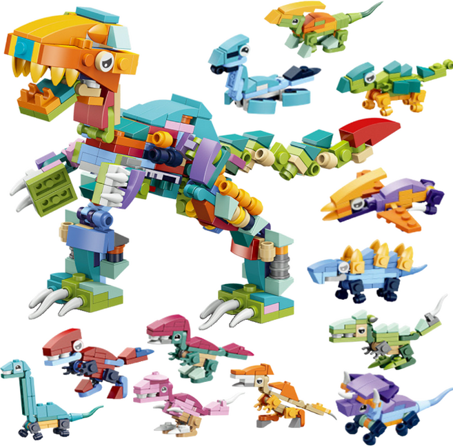 [나노킹-감성블럭] 공룡 12 in 1 블럭 DN060, 12개, 다이노