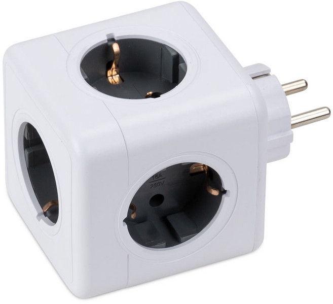 파워큐브 V2 고용량 멀티탭 5구 4000W 과부하차단 안전 디자인 예쁜 인테리어 멀티탭 콘센트, 01_5구 오리지널, 01_화이트, 1개