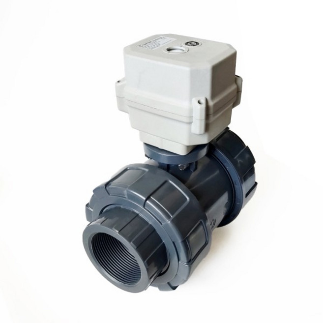 물탱크 공급용 전동 밸브 모터 드라이브 DN40 50mm UPVC 볼 2 5/7 와이어, 03 CR202, 03 NPT Thread, 02 12V