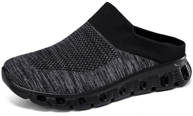 WEIHAN 남자여자 삭스 스니커즈 발편한 경량 뮬슬립온 통기성 좋은 커플 니트 슬리퍼