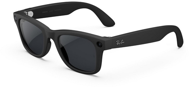 Ray-Ban Meta(2세대) 웨이페어러 남녀 공용 스마트 AI 안경, Standard, 매트 블랙 Transitions