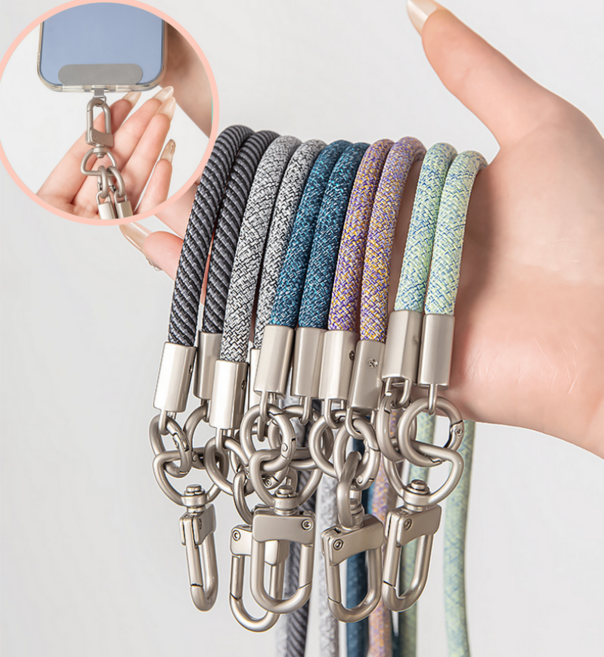 앨오앤지 분실방지 절대 끈어지지 않는 핸드폰 스트랩, 1개, 블랙