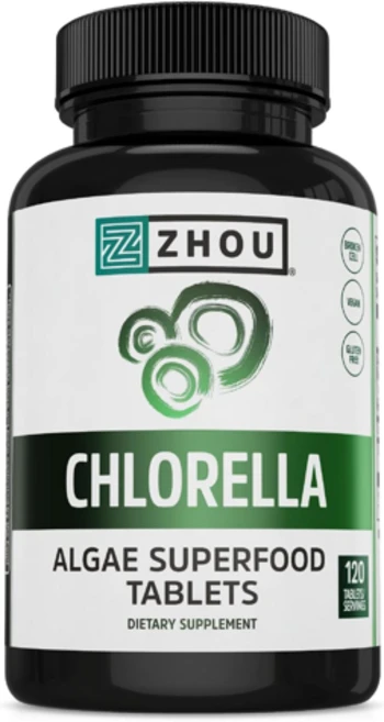 조우 뉴트리션 클로렐라 정제 120정 슈퍼푸드 Zhou Nutrition Chlorella, Zhou Nutrition 클로렐라 정제, 조류 슈퍼푸, 1개 - 쿠팡