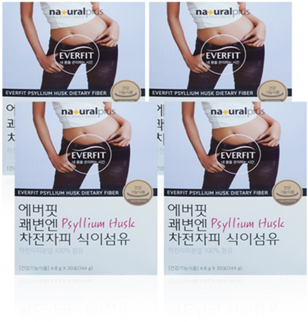 에버핏 쾌변엔 차전자피 식이섬유, 144g, 4개