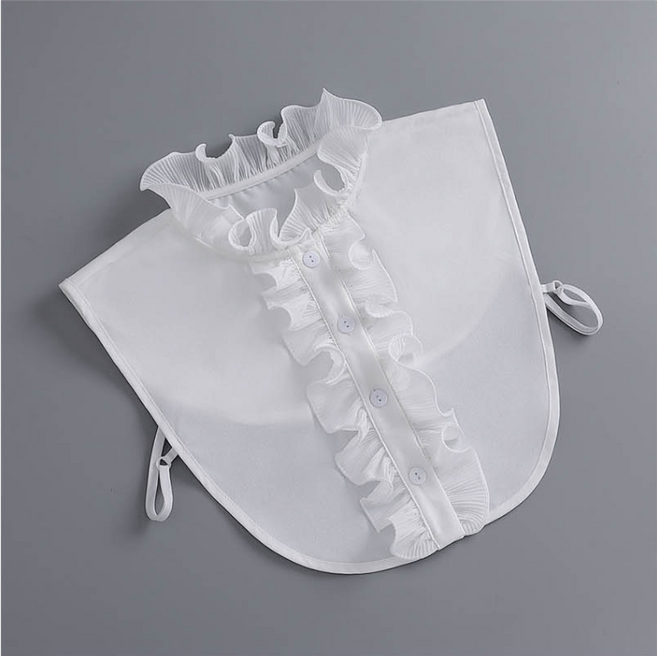 여성 페이크넥 블라우스 레이스 목폴라 카라 포인트 카라