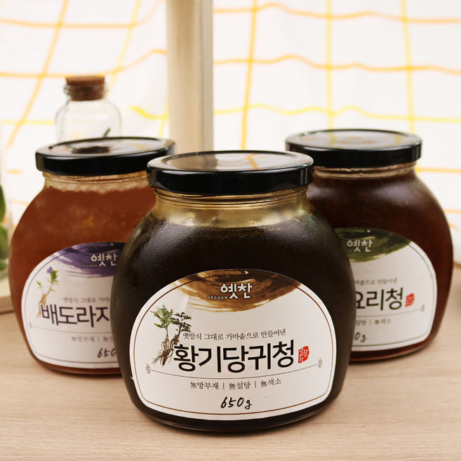 단양농특산 국내산 달콤한 청3종 650g, 1.배도라지생강청 650g, 1개