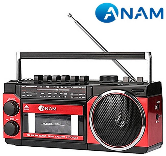 아남 USB포터블카세트/A36/카세트/라디오/USB재생/레트로/풍부한사운드, A-36, 혼합색상