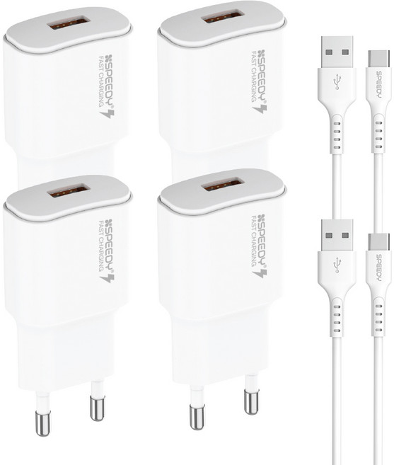 스피디 고속 충전기 (+C타입 15W 케이블), 4개
