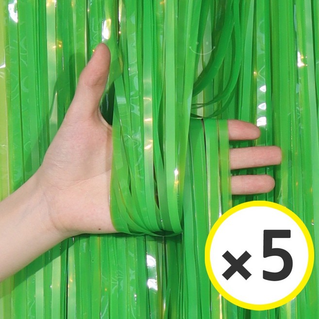 생일파티 용품 파티커튼 42컬러 홀로그램/새틴 무광/파스텔/샤이니 포토존 소품 은박 수술 가랜드 커튼 [에브리띵스마일], 파스텔 그린, 5개