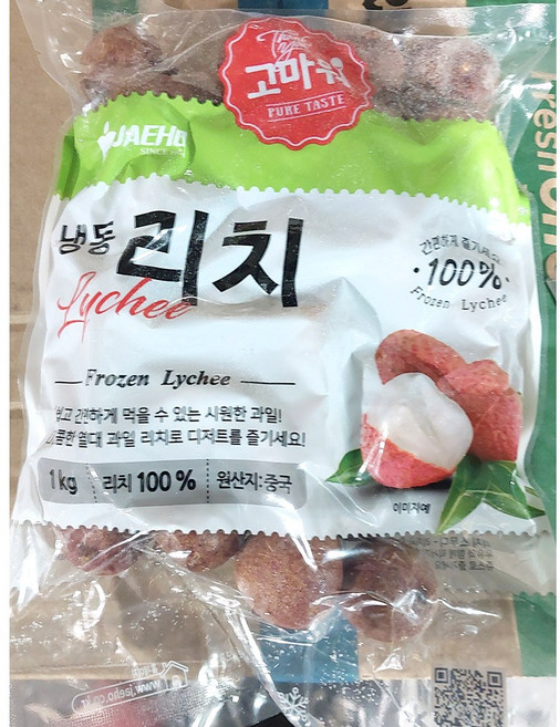 냉동 리치 과일 1000g 열대과일 얼린 까먹는 껍질, 1개