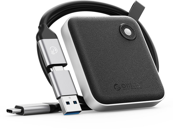 오리코 5Gbps C타입 휴대용 Portable 외장SSD B5PLUS, 블랙, 256GB