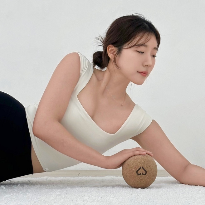 [셀룰라이트 전용] 더라파 코르크 마사지볼 12cm, 밀키브라운, 1개