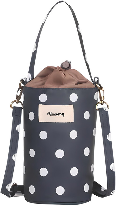 알맹 보온보냉 파우치 AMCBP11, 도트네이비, 1개