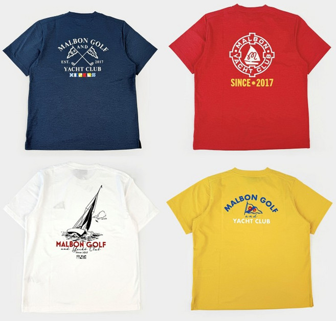 [백화점]말본 골프 반팔티 요트클럽 유니 라운드 반팔 티셔츠