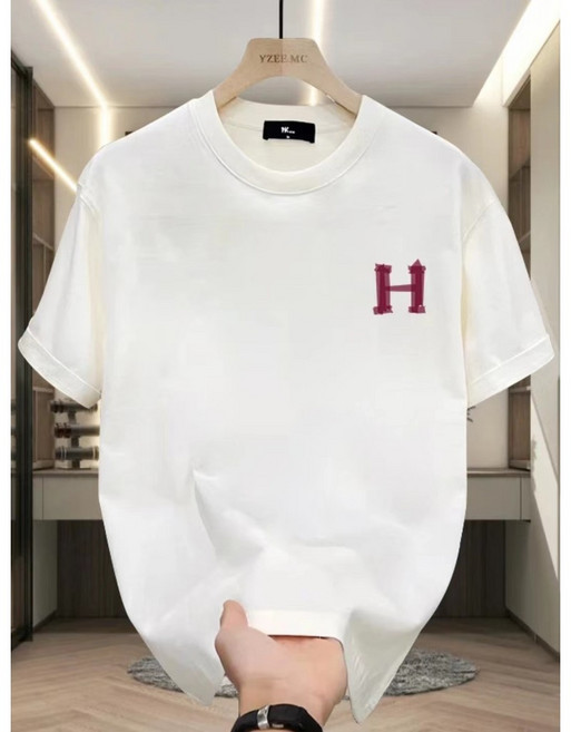 寬鬆印花短袖T恤 大碼百搭青年男女上衣