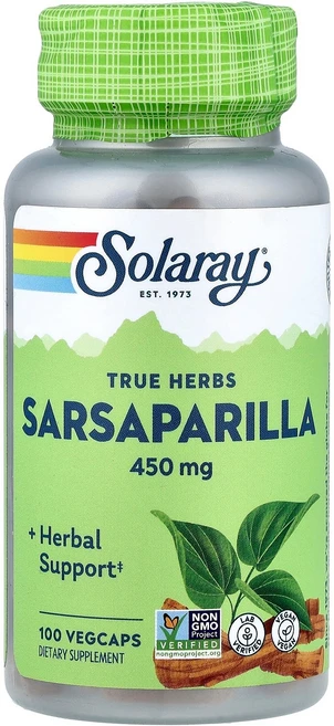 Solaray True Herbs Sarsaparilla 450 mg 100 Vegcaps, 1개 - 쿠팡
