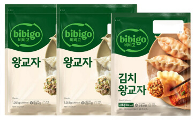 CJ비비고 왕교자1.05kg x2개 + 김치왕교자315g x1개, 1개, 1.365kg