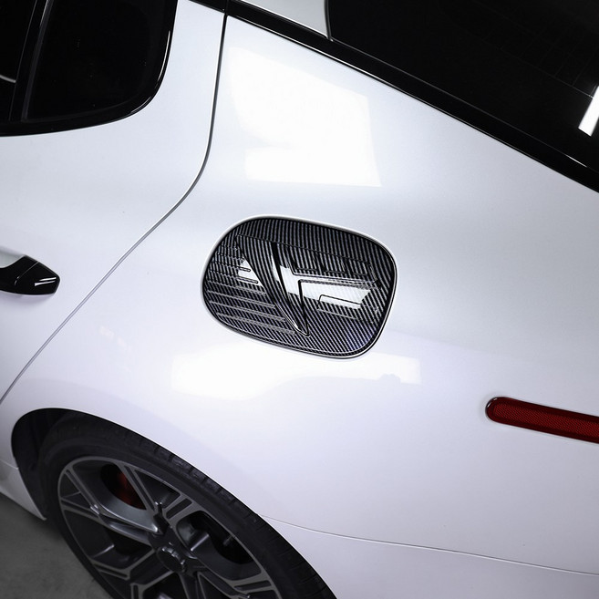 카스타 호환 스팅어 튜닝 용품 주유구 커버 블랙 몰딩 커버 부착식, 주유구커버