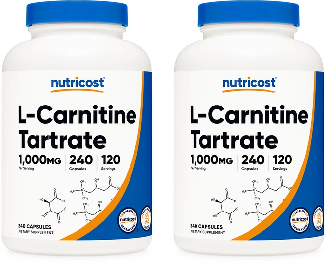 뉴트리코스트 L-카르니틴 타르트레이트 1000mg 캡슐, 240정, 2개 - 쿠팡
