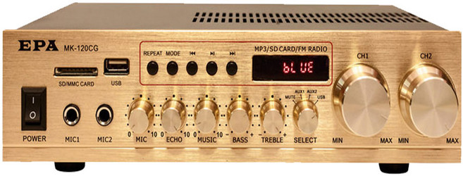 200W 사운드 앰프 MK-120CG/2채널/블루투스 기능 USB SD/엠프