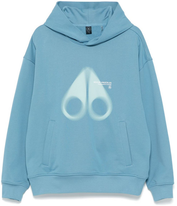 무스너클 로고 프린트 후디