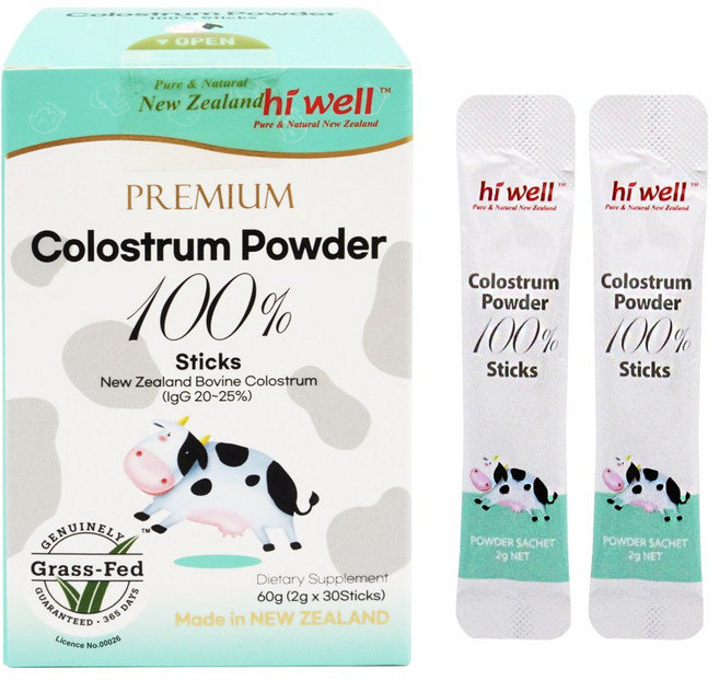 뉴질랜드 하이웰 프리미엄 초유 파우더 스틱 2g 30개, 1, 60g