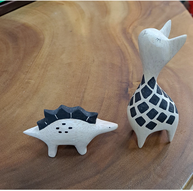 내추럴 미니동물 목각 기린 공룡 미니멀 장식소품 선물용 선반 인테리어소품, 내추럴 미니 공룡