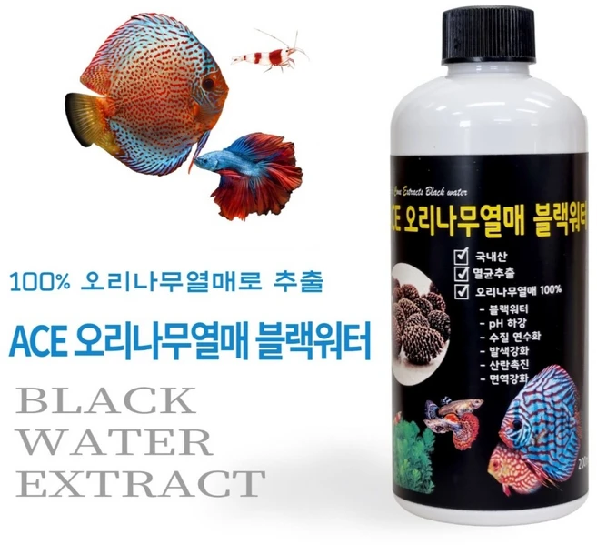 ACE 멸균 오리나무열매 블랙워터 수질관리 연수화 PH안정, 1개, 300ml - 쿠팡
