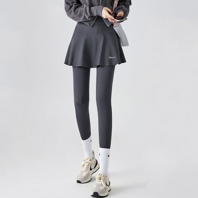 COSYEVNO 가짜투피스치마바지여가을겨울요가치마바지커버레깅스150cm