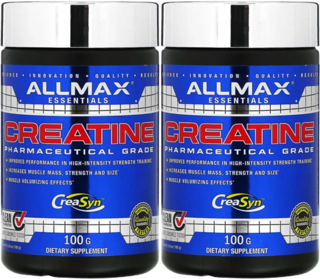 ALLMAX 올맥스 크레아틴 파우더 파마수티클 그레이드 미분화 CreaSyn 100g 2병, 2개 - 쿠팡