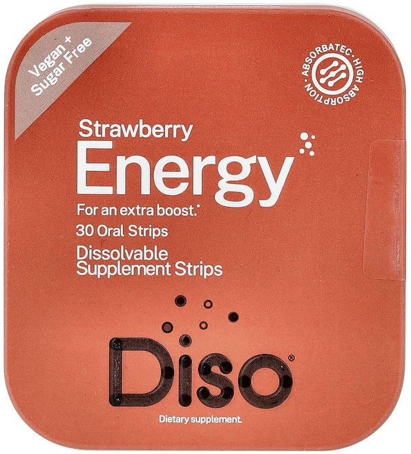 매우편하고 Diso 에너지 딸기 구강 스트립 30개 끝내주게잘나가는상품 - 쿠팡