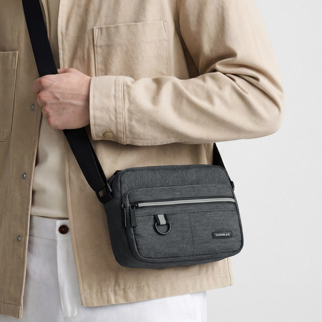 맨즈 경량 데일리 크로스백 블록 비즈니스 캐주얼 출퇴근 숄더백