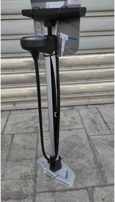 GIYO高壓打氣筒 聰明嘴美法共用 可洩壓閥 大基座 金屬材質 MAX 160PSI, 1個, Black