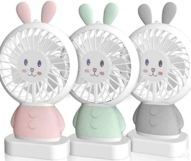 목걸이줄 LED 핸디선풍기 목걸이 선풍기 목풍기 넥풍기, 상세페이지 참조, 토끼 임의색상 1개