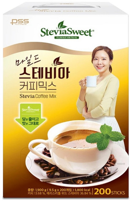펄세스 마일드 스테비아 커피믹스 9.5g x 200ct, 1박스, 200개입