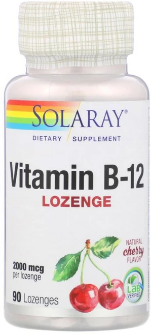 솔라레이 비타민B-12 천연 체리향 2000mcg 사탕 90개, 1개, 90정 - 쿠팡