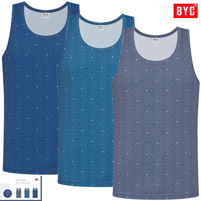 BYC포인트기하학모티브칼라민소매런닝3매입 MCF2226