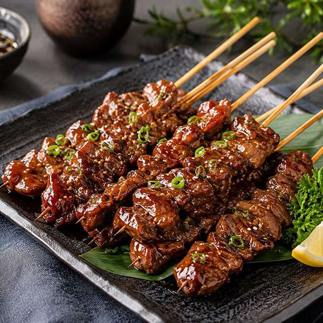 염통꼬치 프리미엄 닭꼬치 쫄깃 캠핑 혼술 닭염통꼬지 250g (10꼬치)
