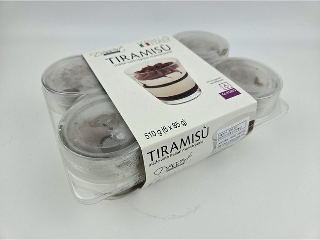 <식자재랜드>코스트코 EMMY 이탈리안티라미수컵 6컵유리컵 티라미스, 8.5g, 6개