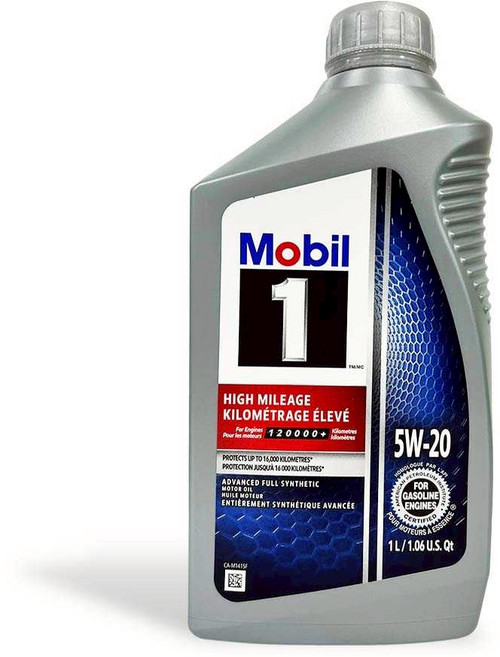 油工廠 MOBIL 1 HIGH MILEAGE 5W20 高里程機油 1L, 1個