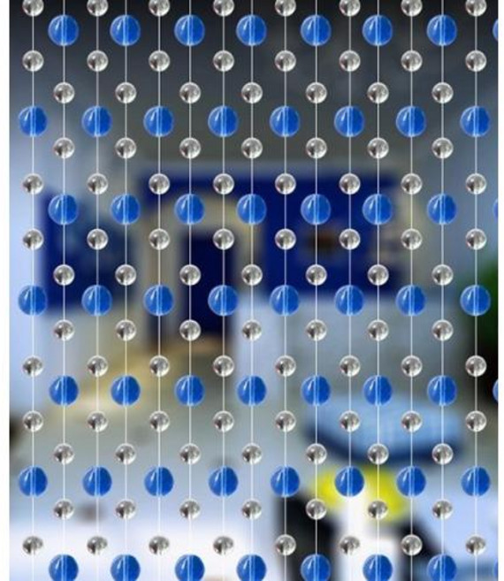 비즈커튼 비즈발 줄커튼 중국집발 문발 실내 홈 장식 크리스탈 유리 구슬 웨딩 용품 축제 무대 배경, 16) Blue  5 strings 150cm