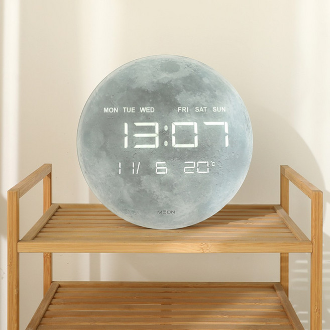 벨레스 LED 행성 인테리어 벽시계 탁상시계, 달