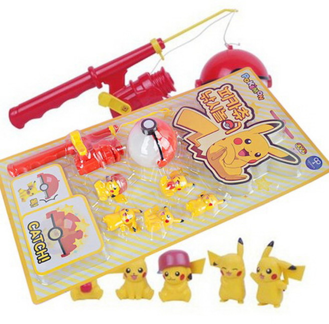 피카츄 낚시놀이 피규어5개가 들어있어요, 1개