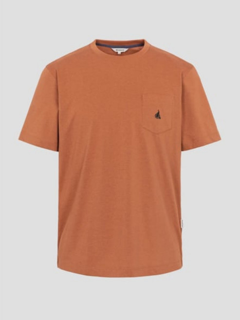 [국내매장판] 빈폴 25FW 포켓 로고 반소매 티셔츠 - 옐로이시 브라운(BC5742C66B) 154534