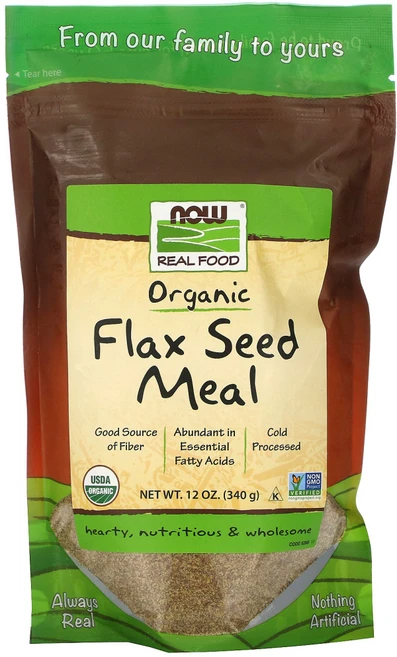 NOW Foods 리얼푸드 유기농 아마씨 밀 340g(12oz) 3팩, 12 온스, 3개, 2kg - 쿠팡