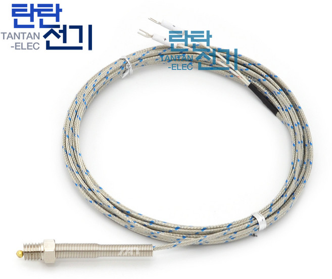 TC-V 3부 볼트 노즐 배꼽형 타입 리드선 5m K 열전대 나사 3/8인치 나사산 CA 2선 온도센서, 1개