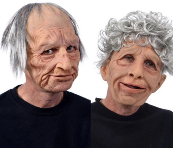 노인 가면 쓸없선 필요없는 선물 코스프레 할로윈, 할머니CM003611, 1개